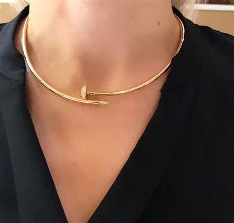 cartier stainless steel necklace|cartier necklace juste un clou.